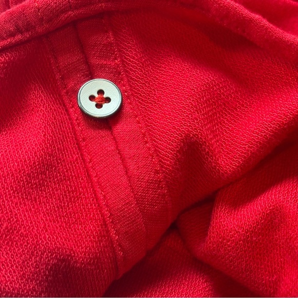 CABI Women’s Short Sleeve Red Body-con Shirt Dress w/ Adjustable Sleeves Medium - Picture 9 of 10